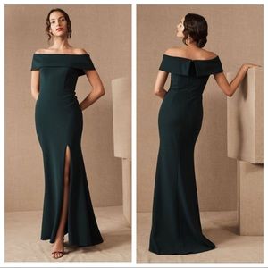 NEW BHLDN Delice Off-the-Shoulder Crepe Maxi Dress Z483-1